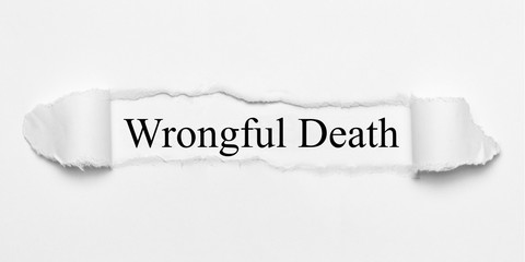 paper that says wrongful death
