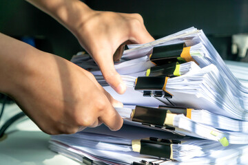 stacks of papers of evidence