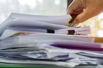 stacks of papers of evidence