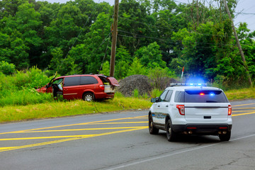police at car accident