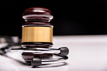 gavel and stethoscope