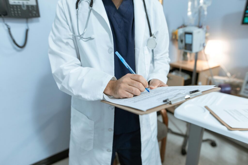doctor with medical records